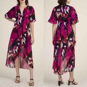 Trina Turk Printed Faux Wrap Maxi Dress NWT